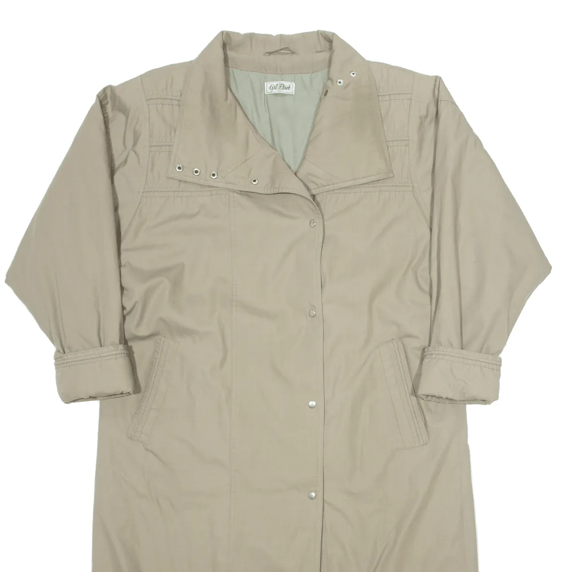GIL BRET Insulated Womens Trench Coat Beige 90s L