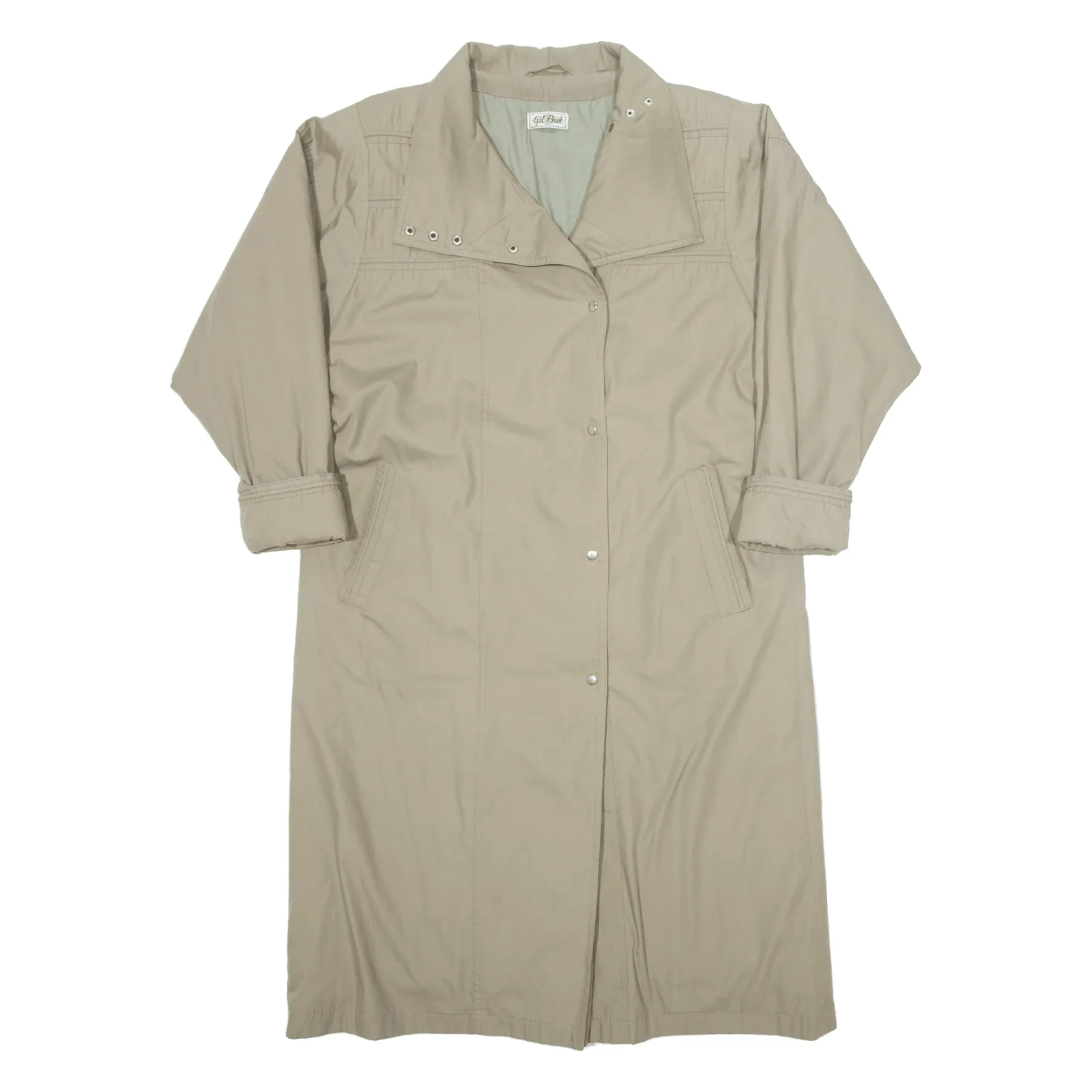 GIL BRET Insulated Womens Trench Coat Beige 90s L