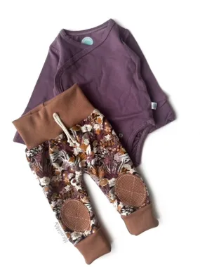 Grape Grow With Me Bodysuit & Autumn Bouquet Joggers