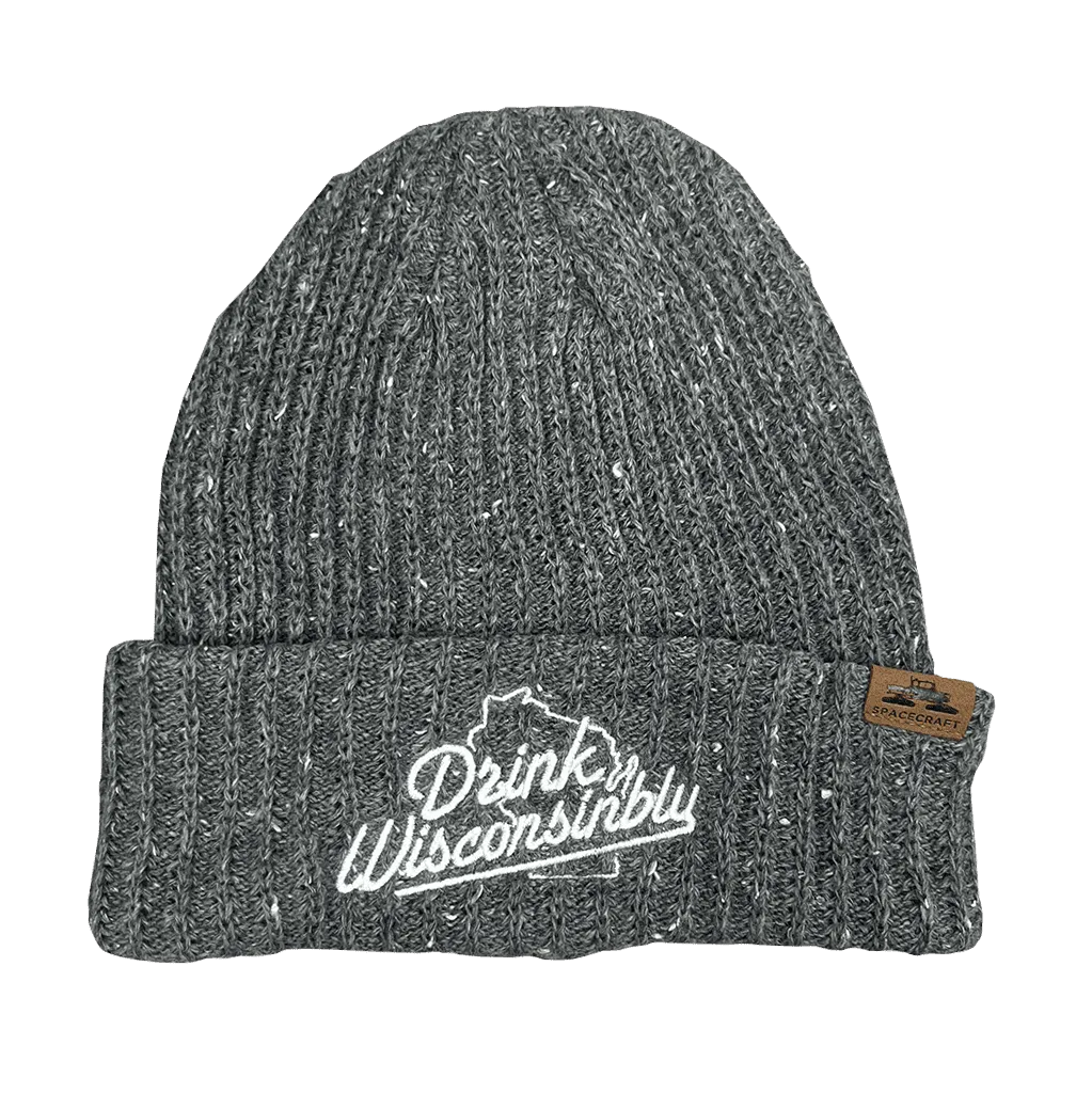 Gray Speckled Cuffed Beanie