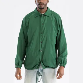 Green Solid Coach Jacket