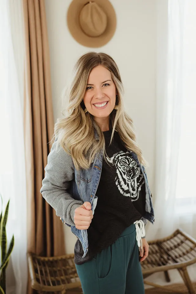 Hooded Denim Jacket