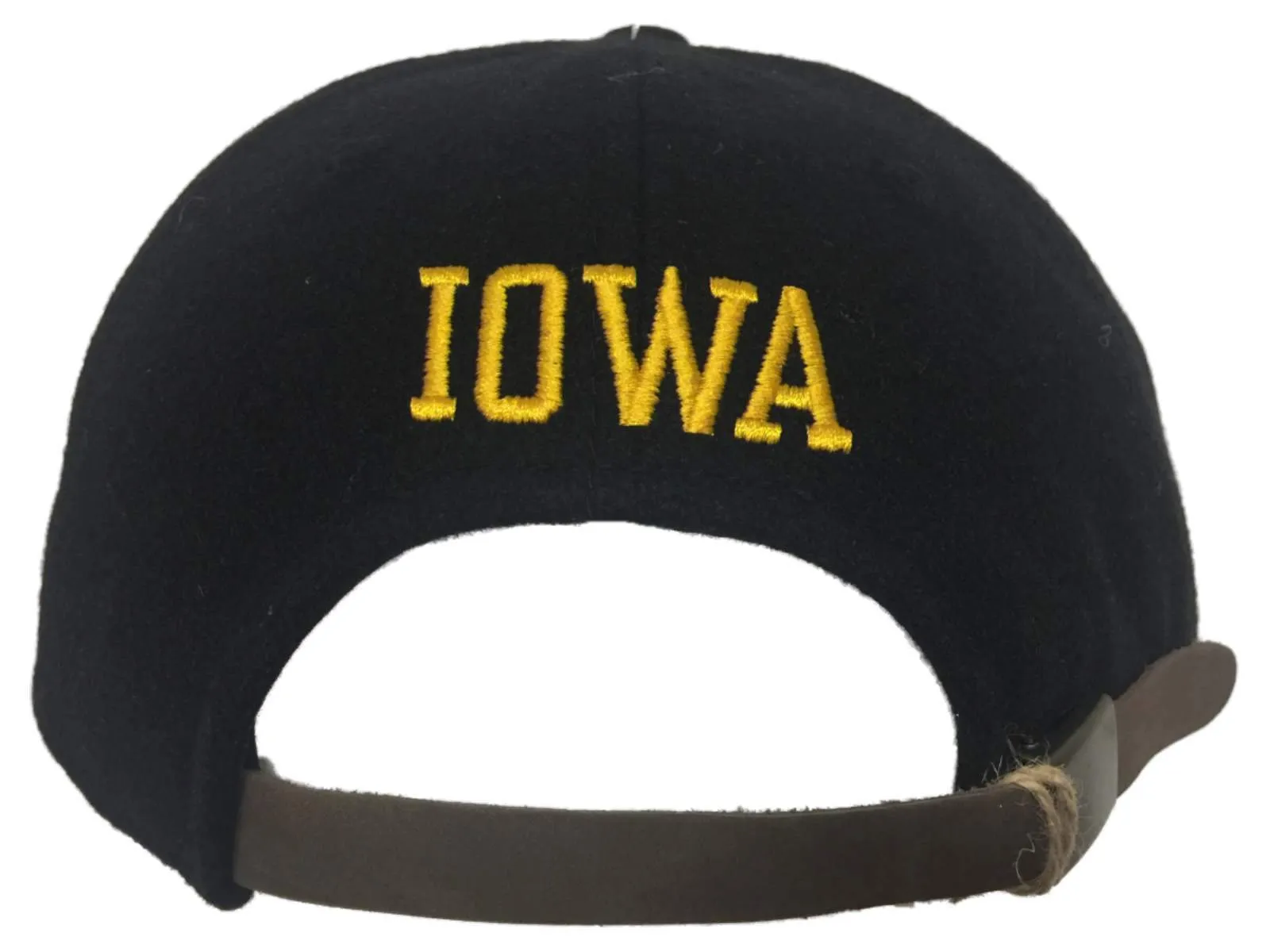 Iowa Hawkeyes TOW Black Natural Vault Retro Adjustable Strapback Hat Cap