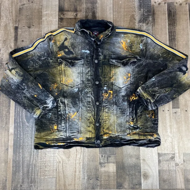 Jordan Craig- university gold jean jacket (big and tall)