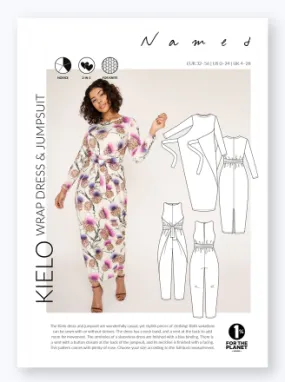 Kielo Wrap Dress & Jumpsuit sewing pattern by Named