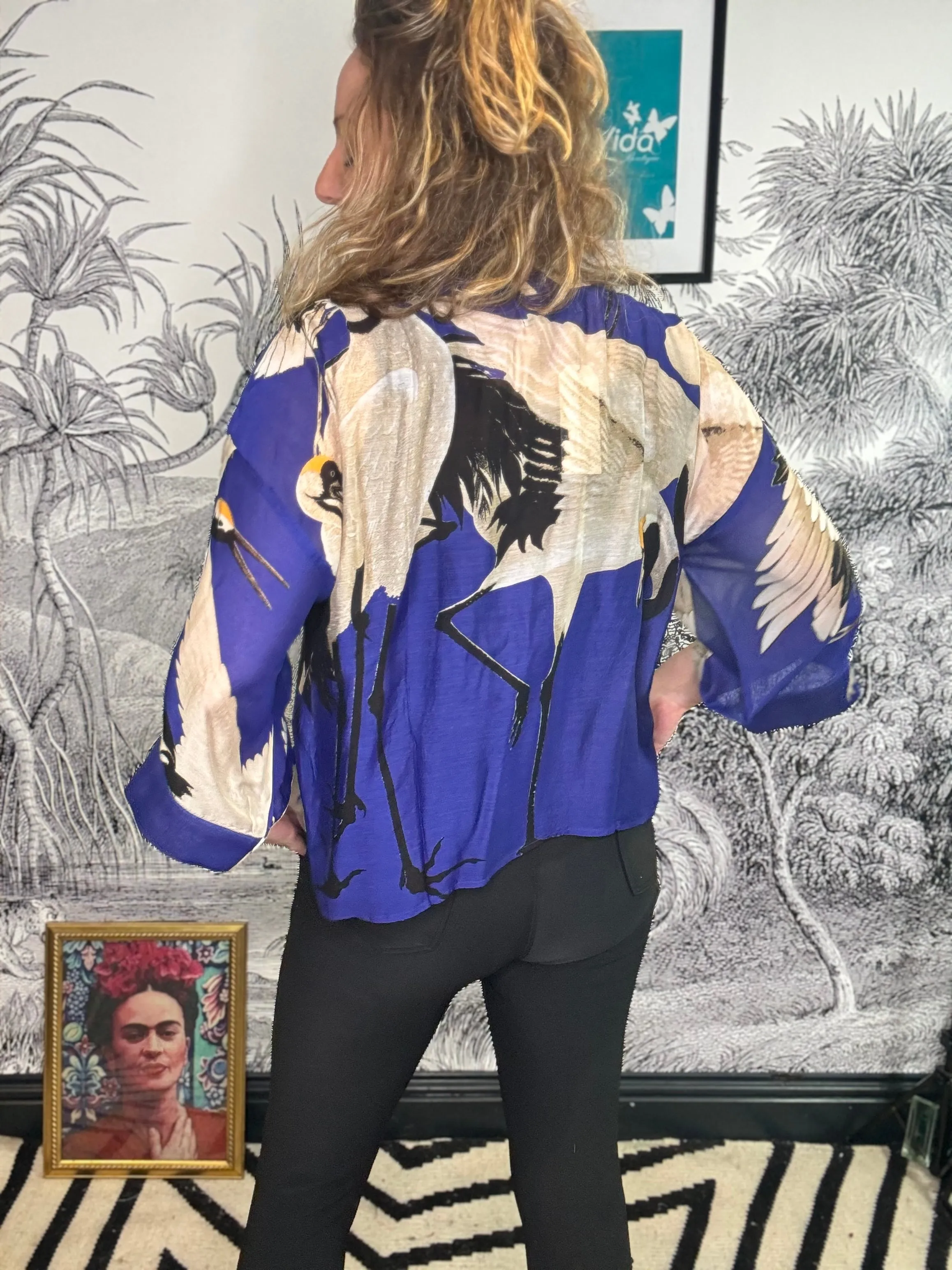 Kimono in Stork Royal Blue
