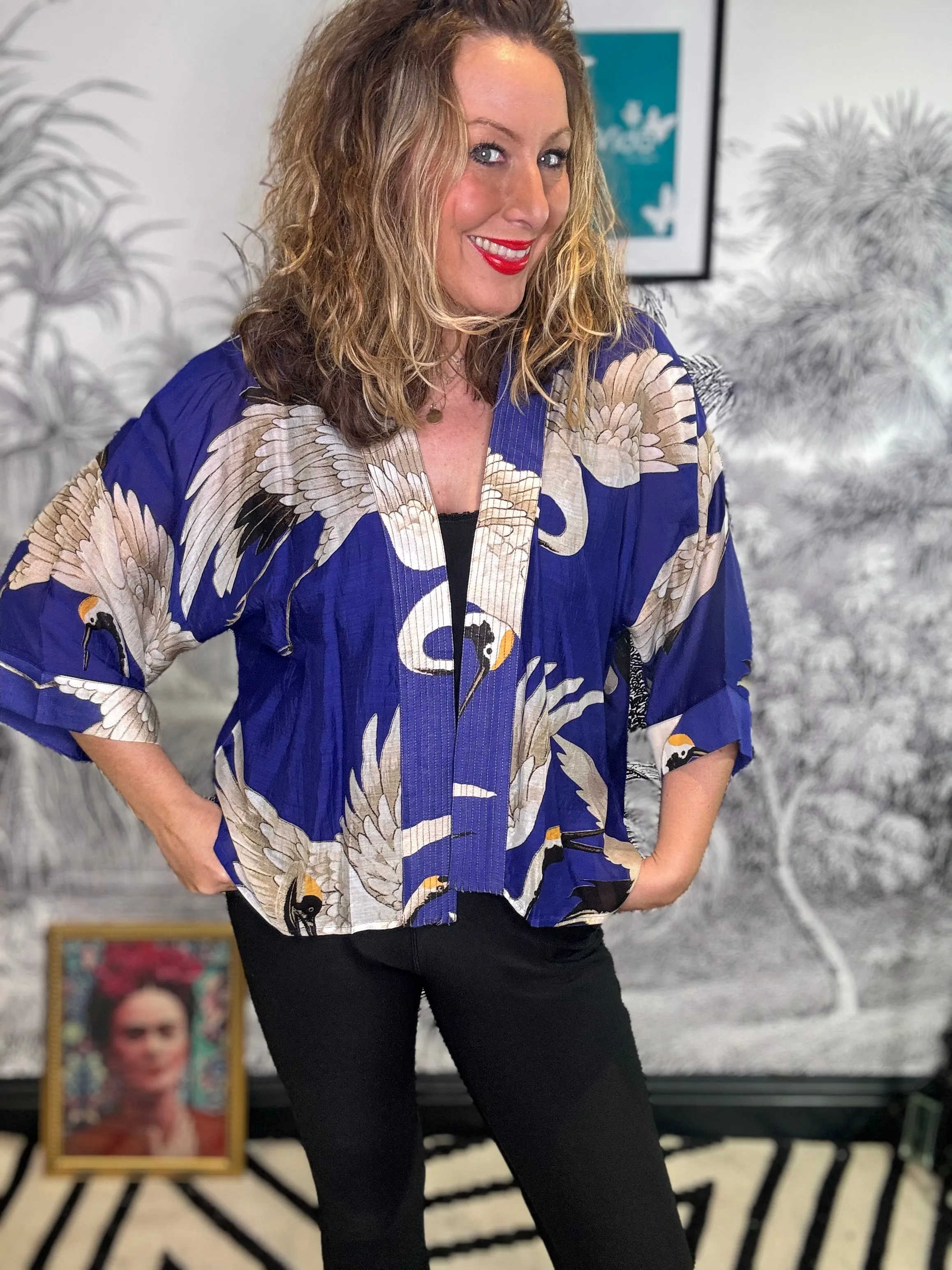 Kimono in Stork Royal Blue