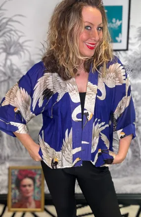 Kimono in Stork Royal Blue