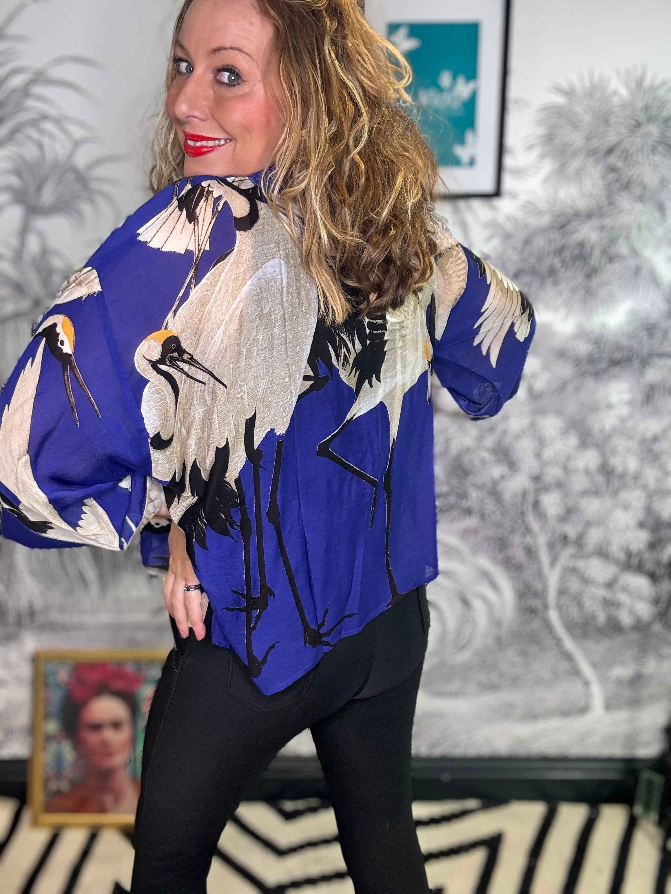 Kimono in Stork Royal Blue