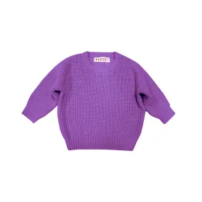 Knit Cotton Sweater - Royal Lavender