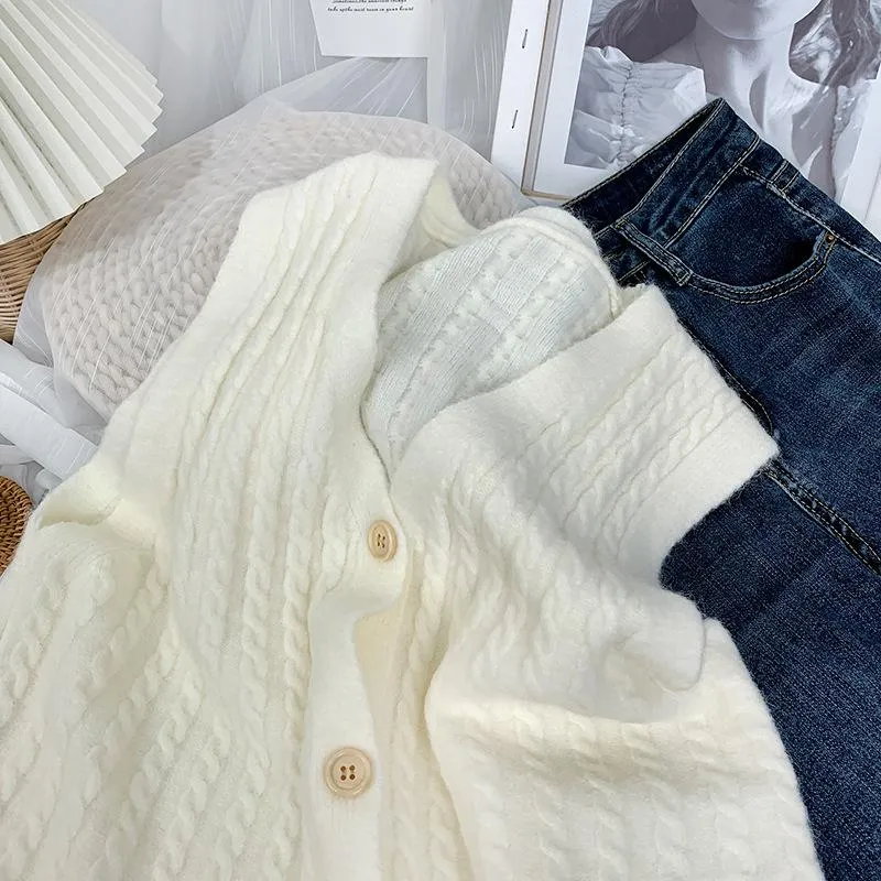 Korean Loose Japanese Knitted Vest Tank Top Women Cardigan Outdoor Tops Outerwear
