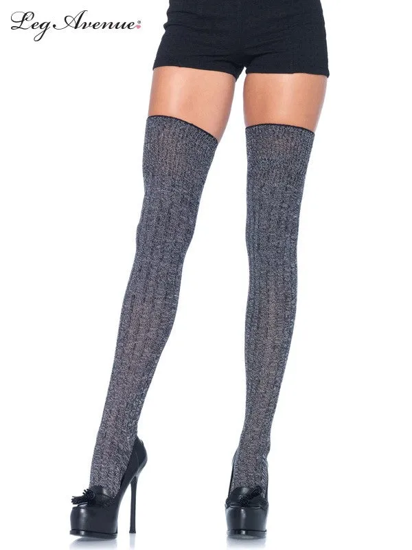 Leg Avenue Rib Knit Thigh High Socks LA6907