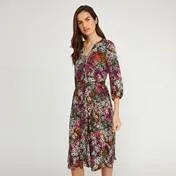 Lobster Clover Print Button Front Dress