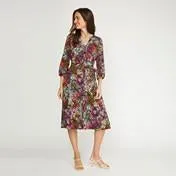 Lobster Clover Print Button Front Dress
