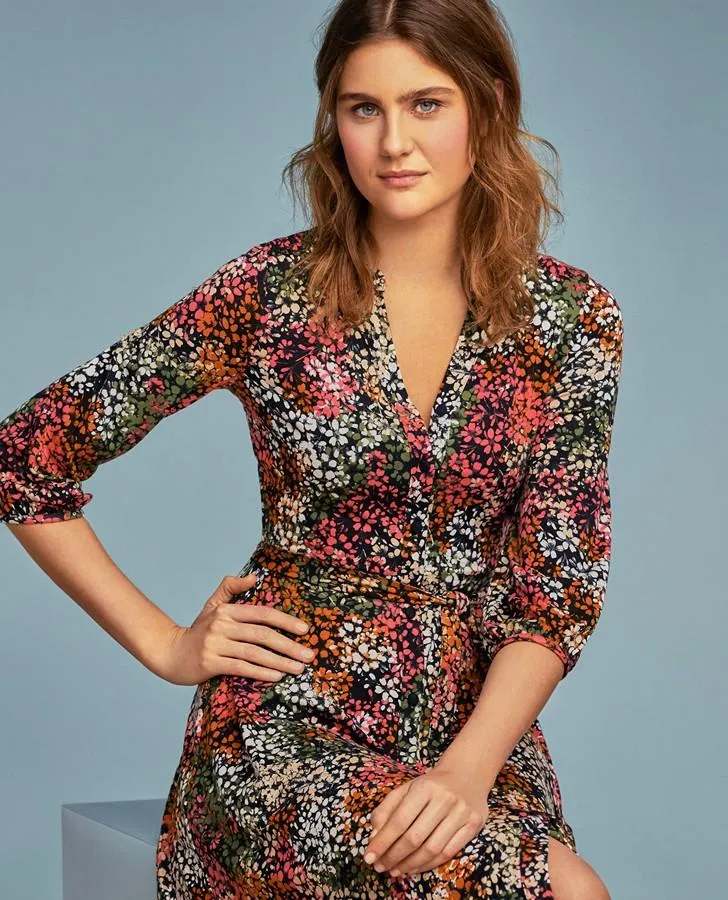 Lobster Clover Print Button Front Dress