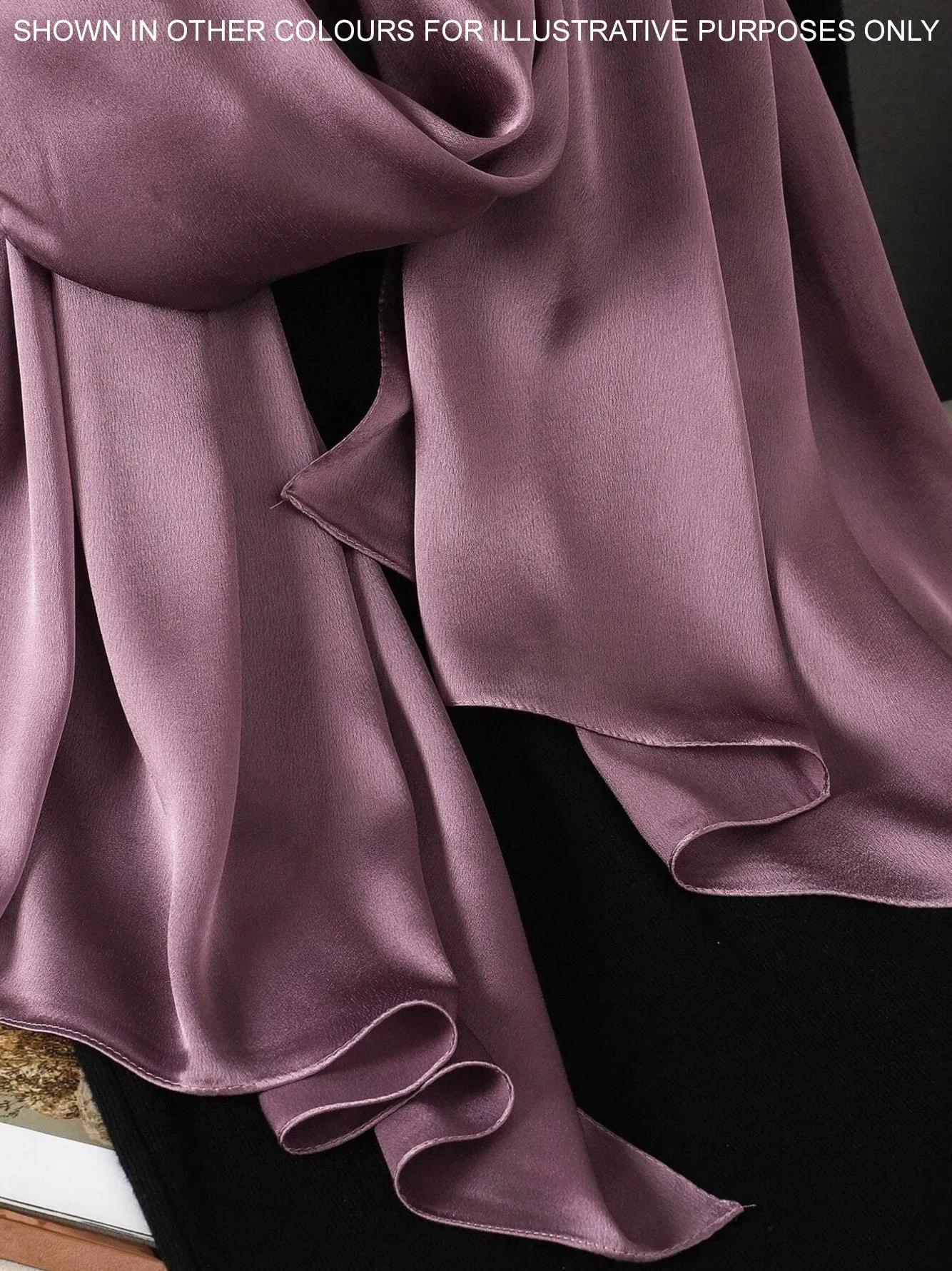 LONG PLAIN SAGE GREEN SATIN SCARF SHAWL WRAP