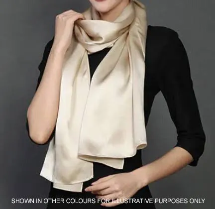 LONG PLAIN SAGE GREEN SATIN SCARF SHAWL WRAP