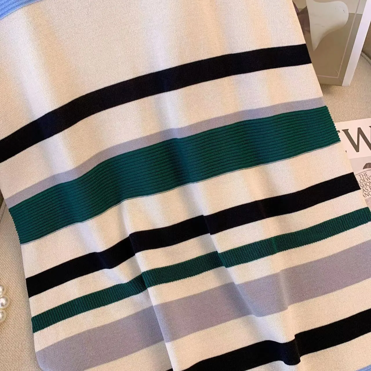 Loose-fitting Striped Sleeveless Vest Dress