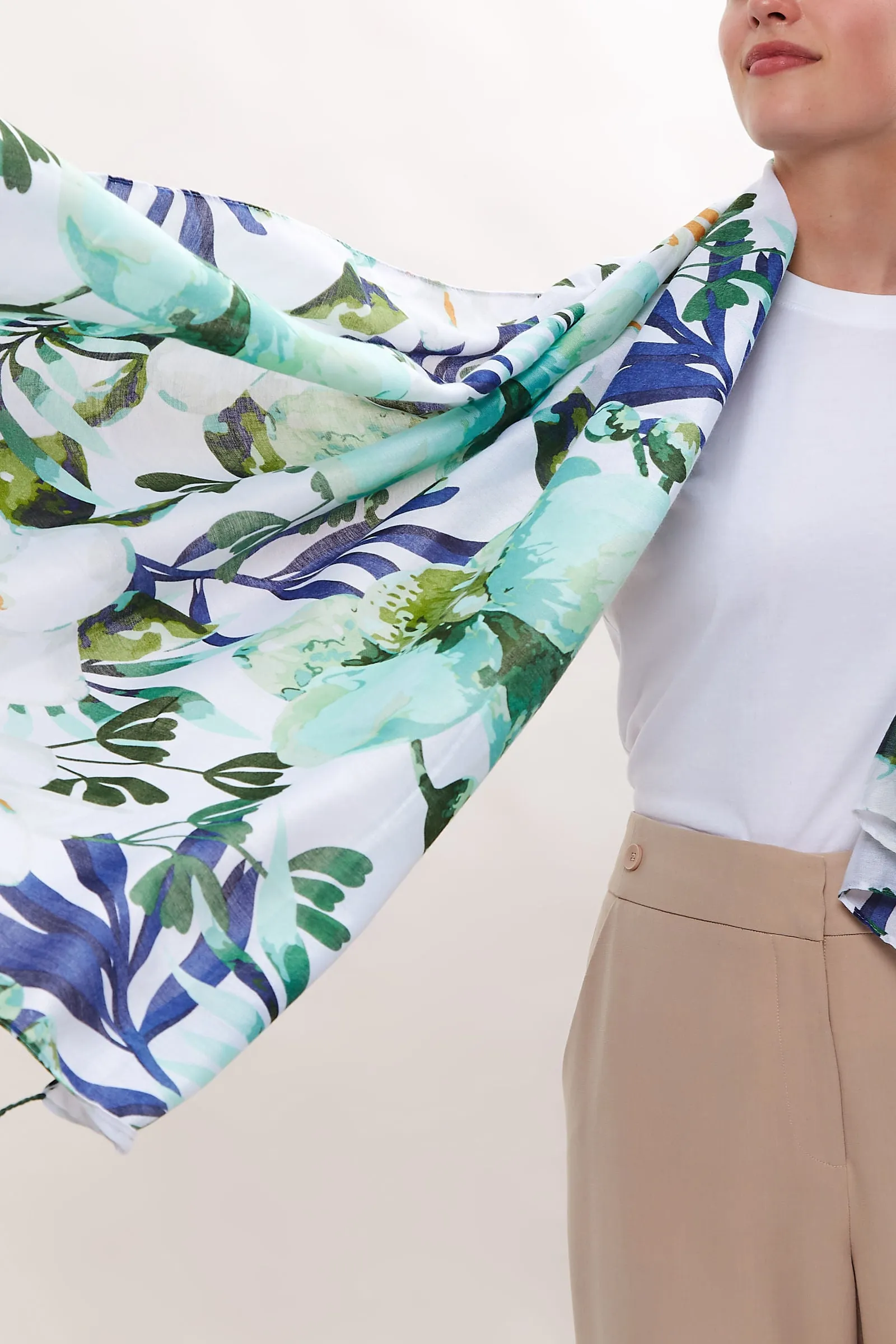 Louche Peony Printed Scarf