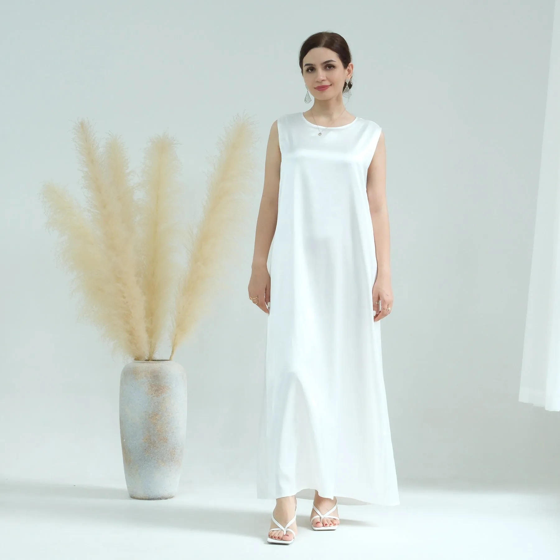 LR635 AliExpress Amazon Dubai Spring and Summer Daily Solid Color Bottoming Vest Dress