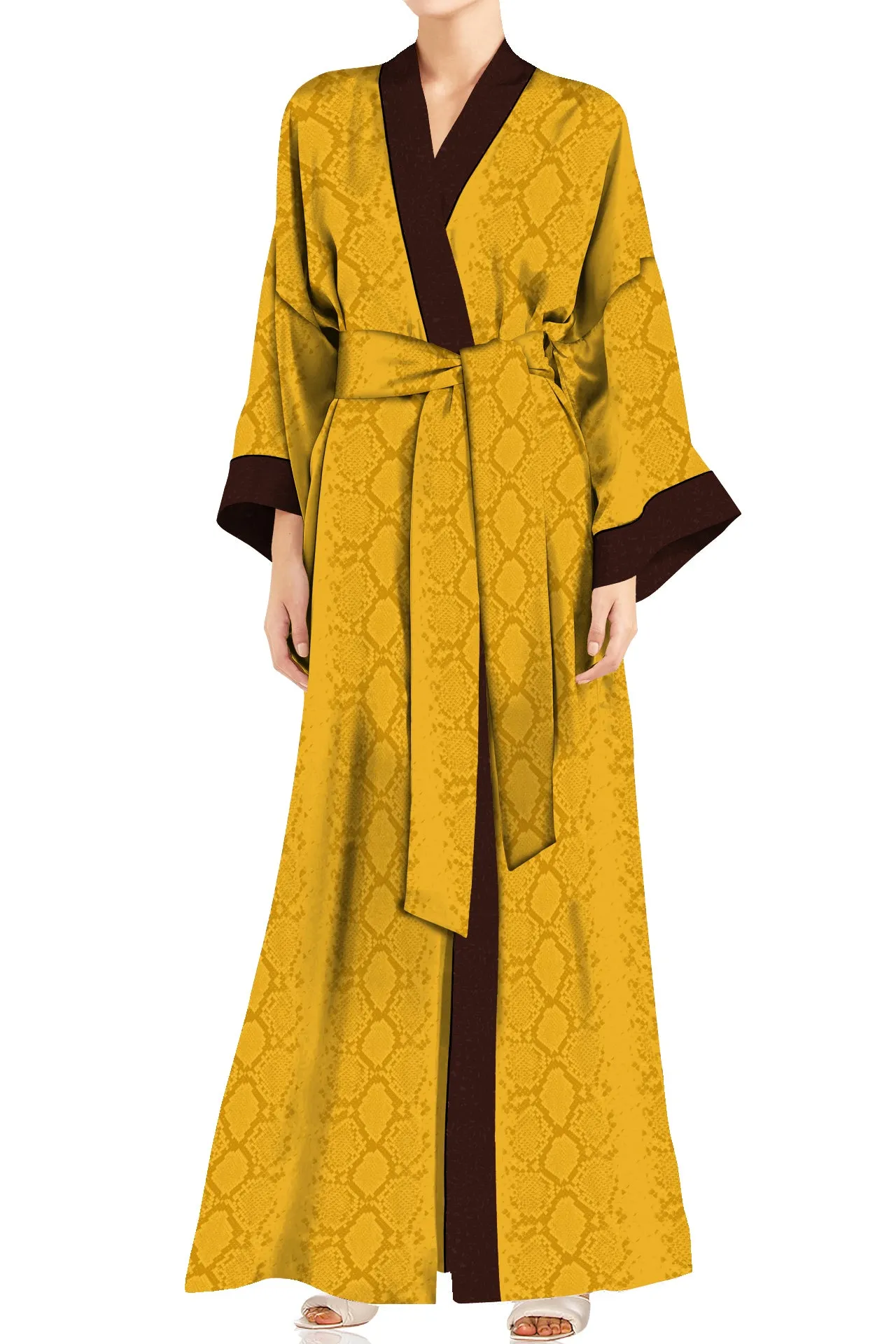Made with Cupro Long Kimono Robe Dress
