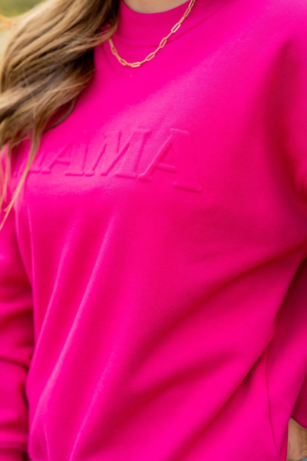 Mama Embossed Crewneck