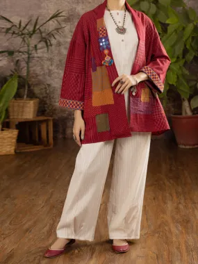Maroon Karandi Tunic - ALCR-LK-1096