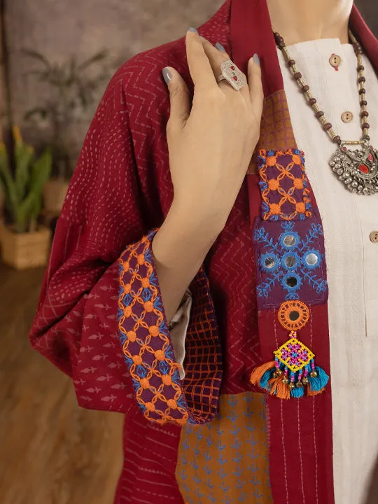 Maroon Karandi Tunic - ALCR-LK-1096