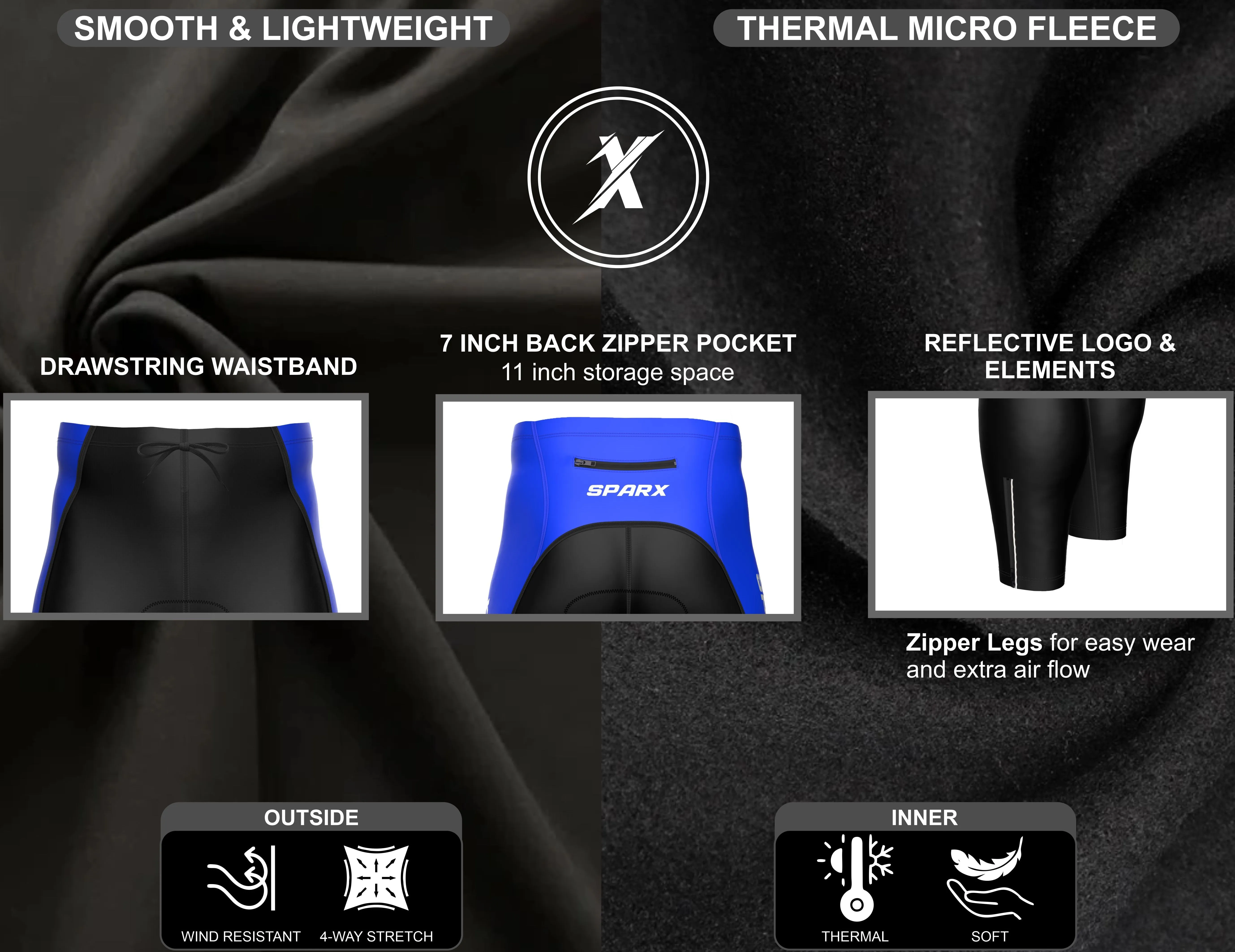 Men Gray Cycling Tights
