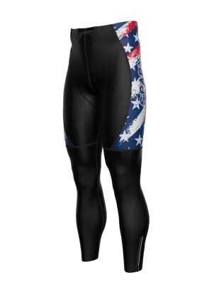 Men US Flag Cycling Tights