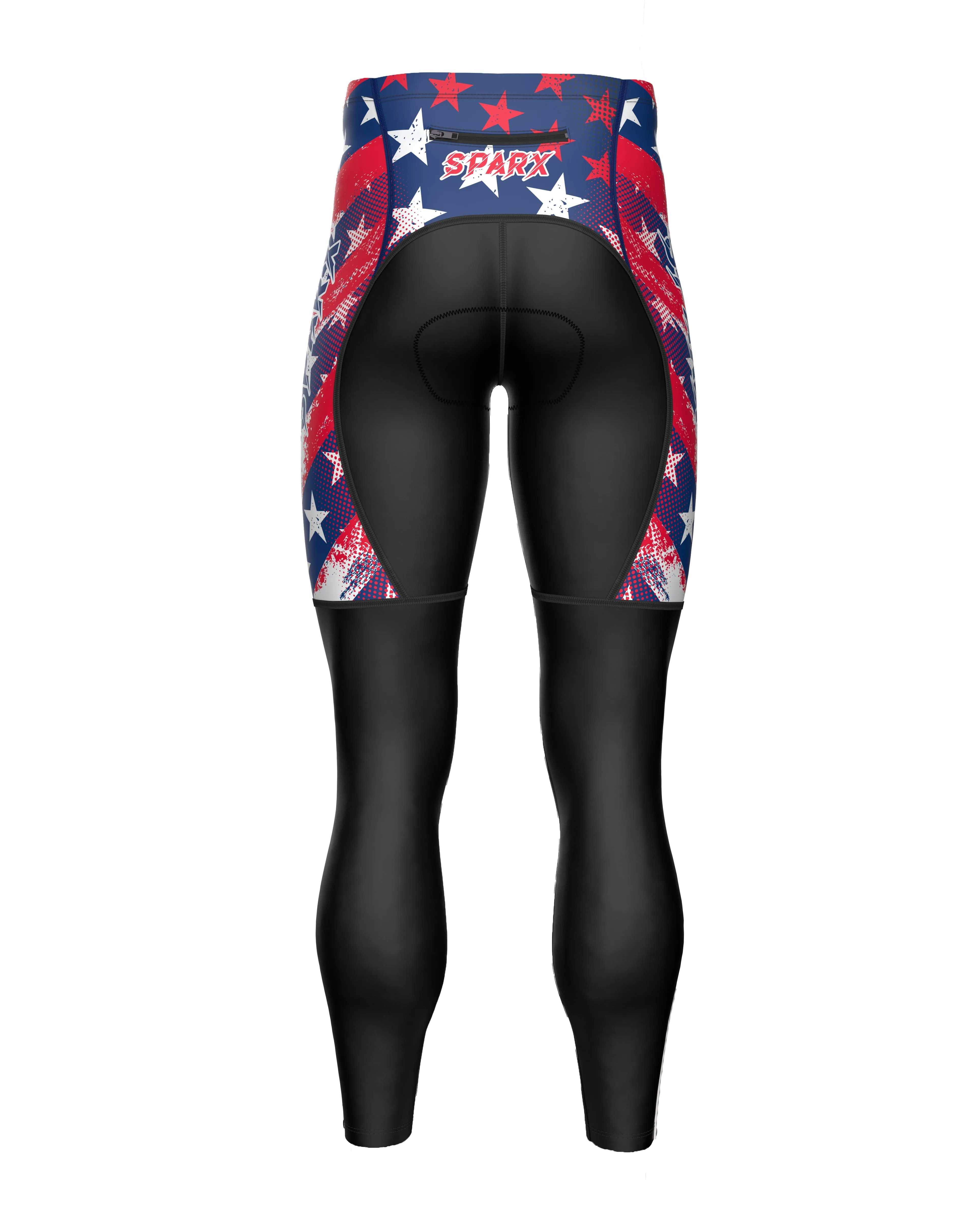 Men US Flag Cycling Tights