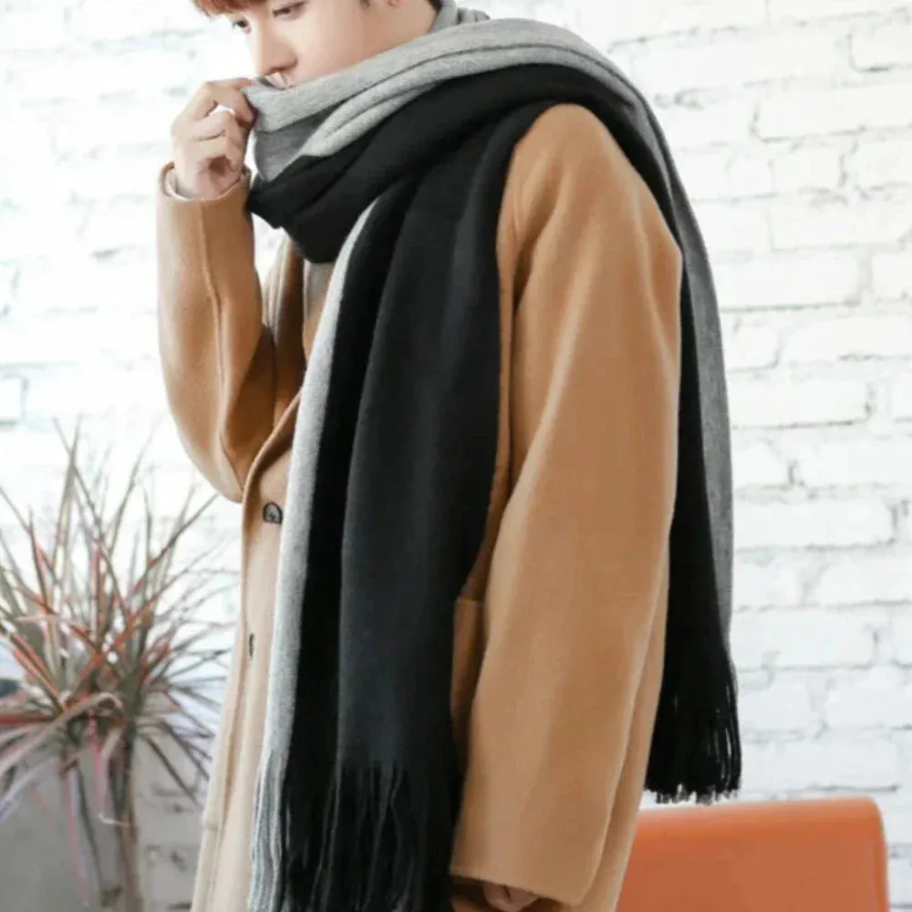 Mens Two Tone Thick Scarf