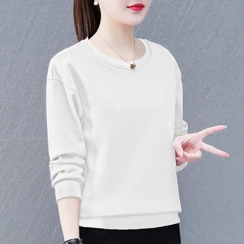 METAVERSMALL Sweater women's new trendy Korean version spring and autumn thin loose and thin versatile round neck long-sleeved top jacket women