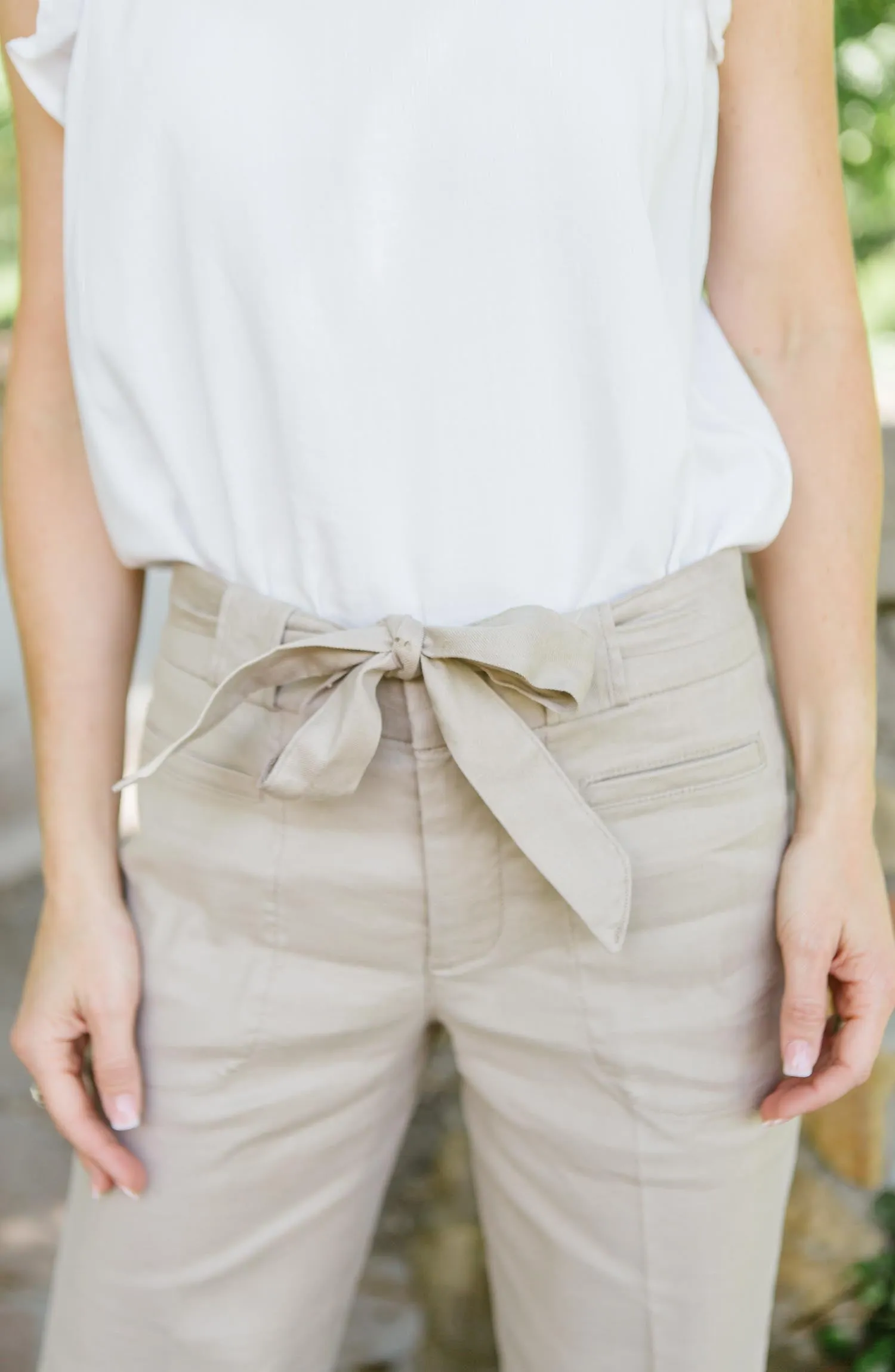 Natasha Tie Belt Linen Pant