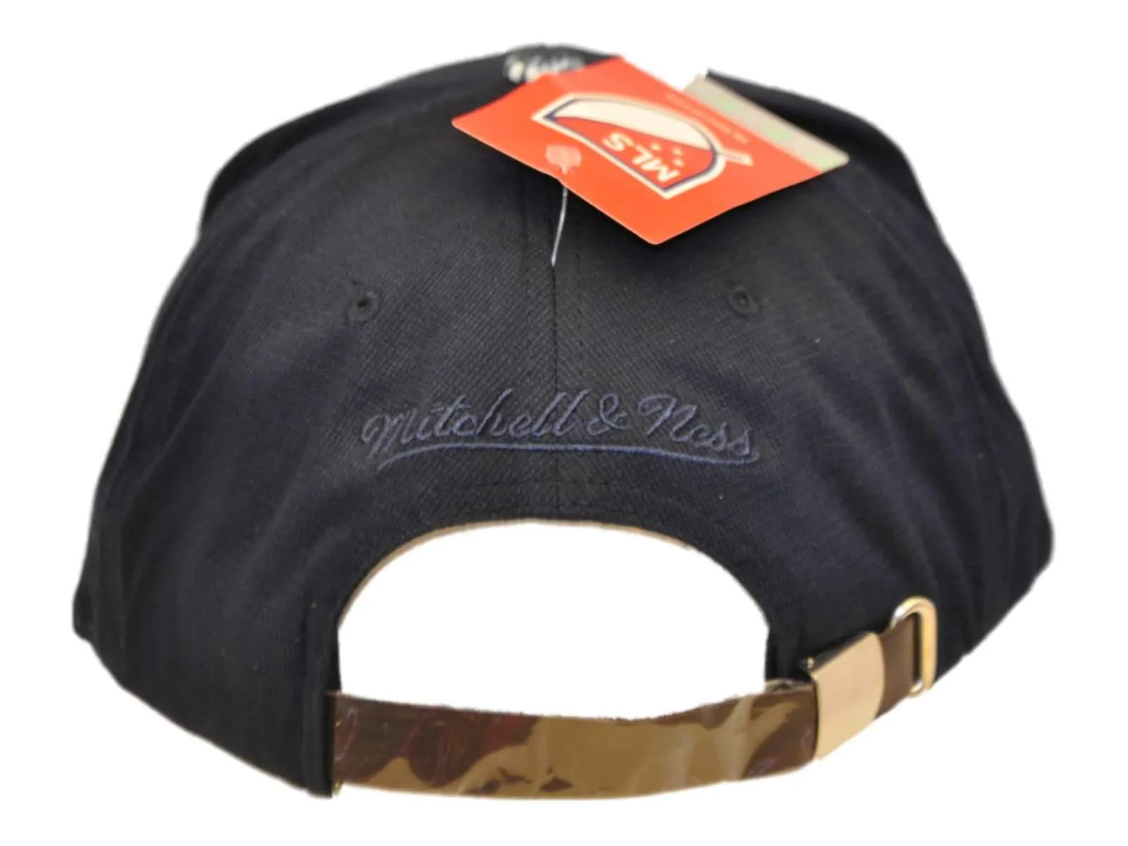 New York City FC Mitchell & Ness Flatbill Navy White Leather Strap Hat Cap Adj