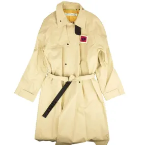 NWT OFF-WHITE C/O VIRGIL ABLOH Beige Contrast Trench Coat Size M $3080