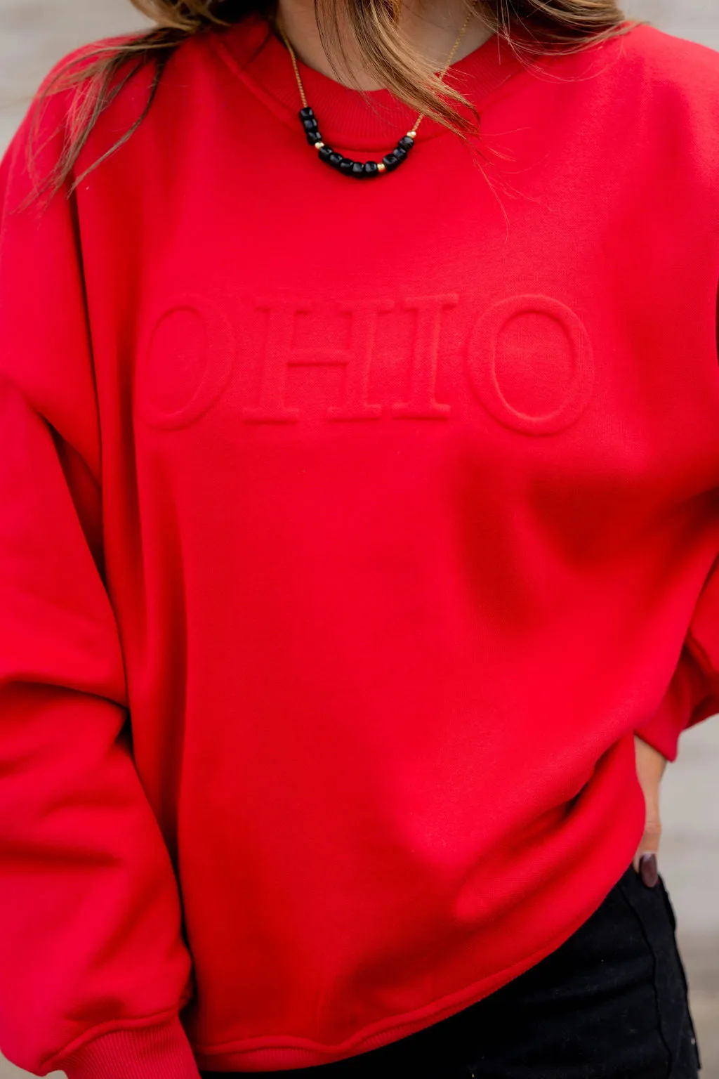 Ohio Embossed Crewneck