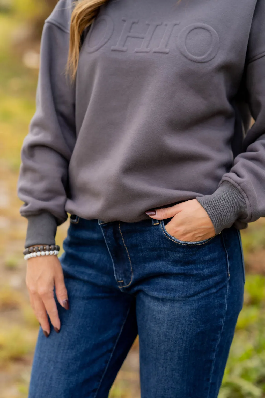 Ohio Embossed Crewneck