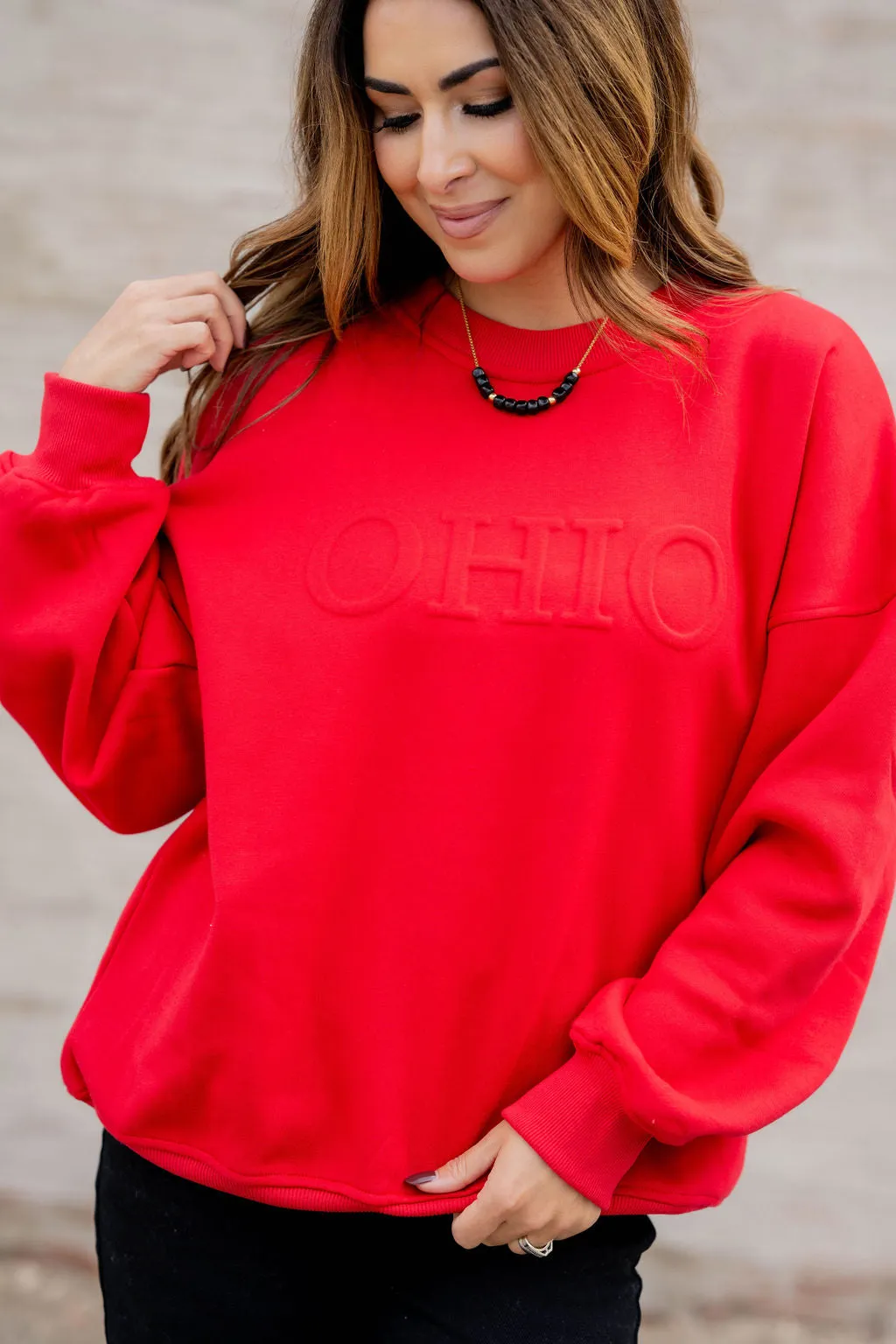 Ohio Embossed Crewneck