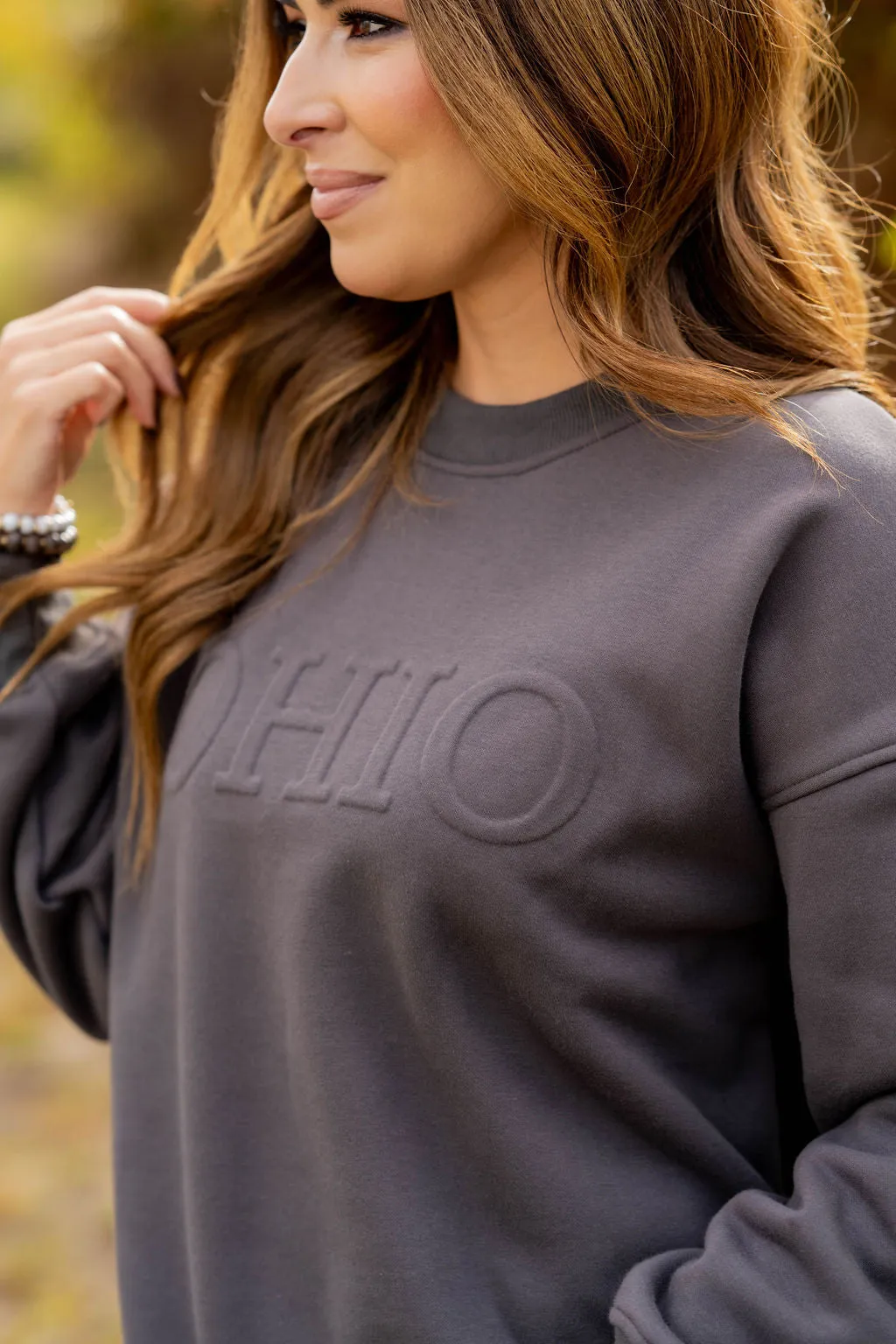 Ohio Embossed Crewneck