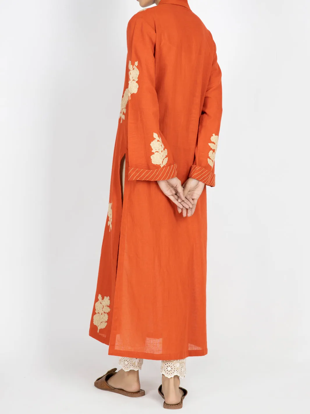 Orange Dobby Tunic - AWP-LK-458