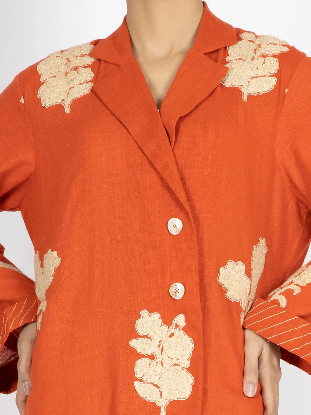 Orange Dobby Tunic - AWP-LK-458
