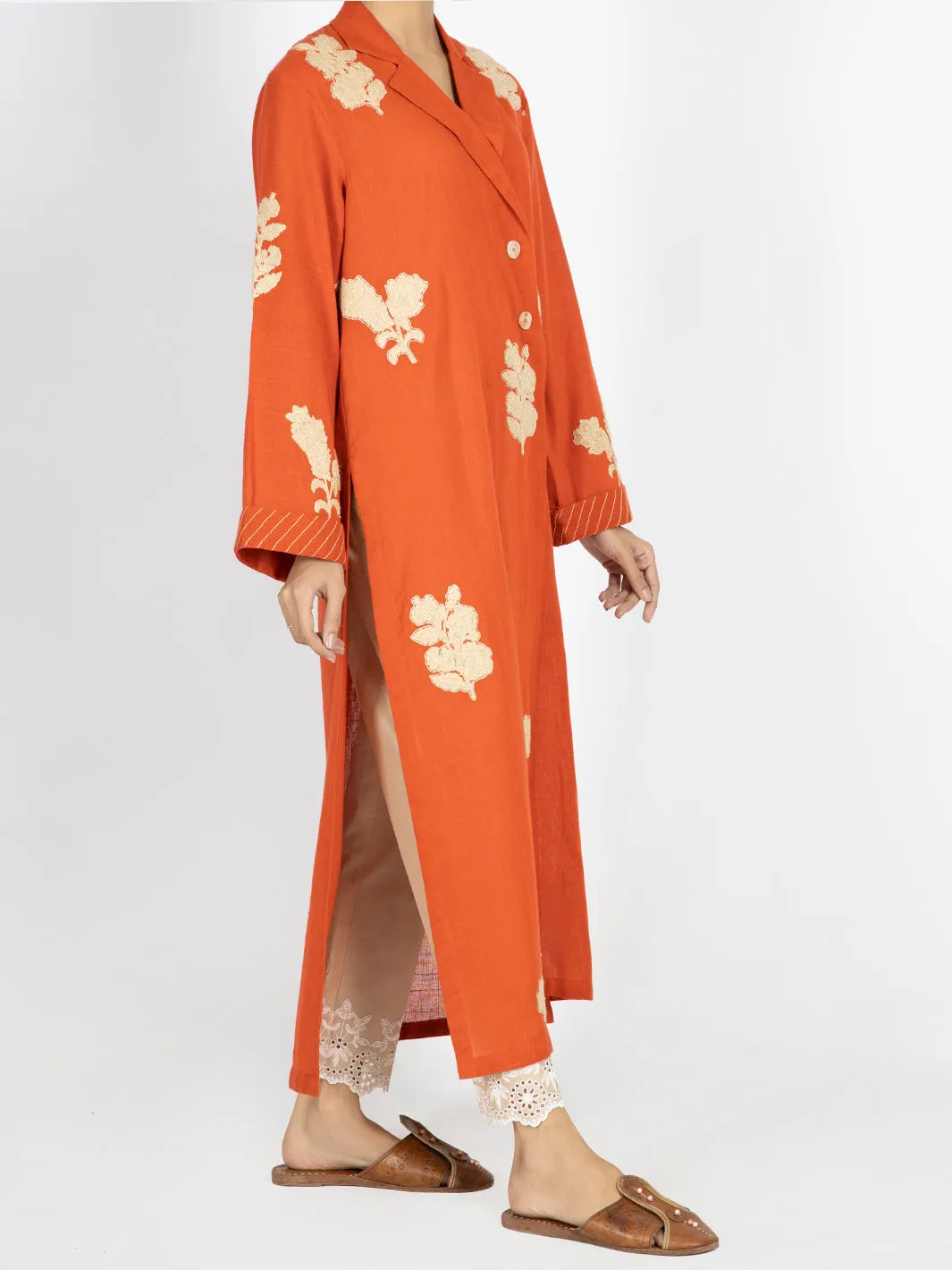 Orange Dobby Tunic - AWP-LK-458