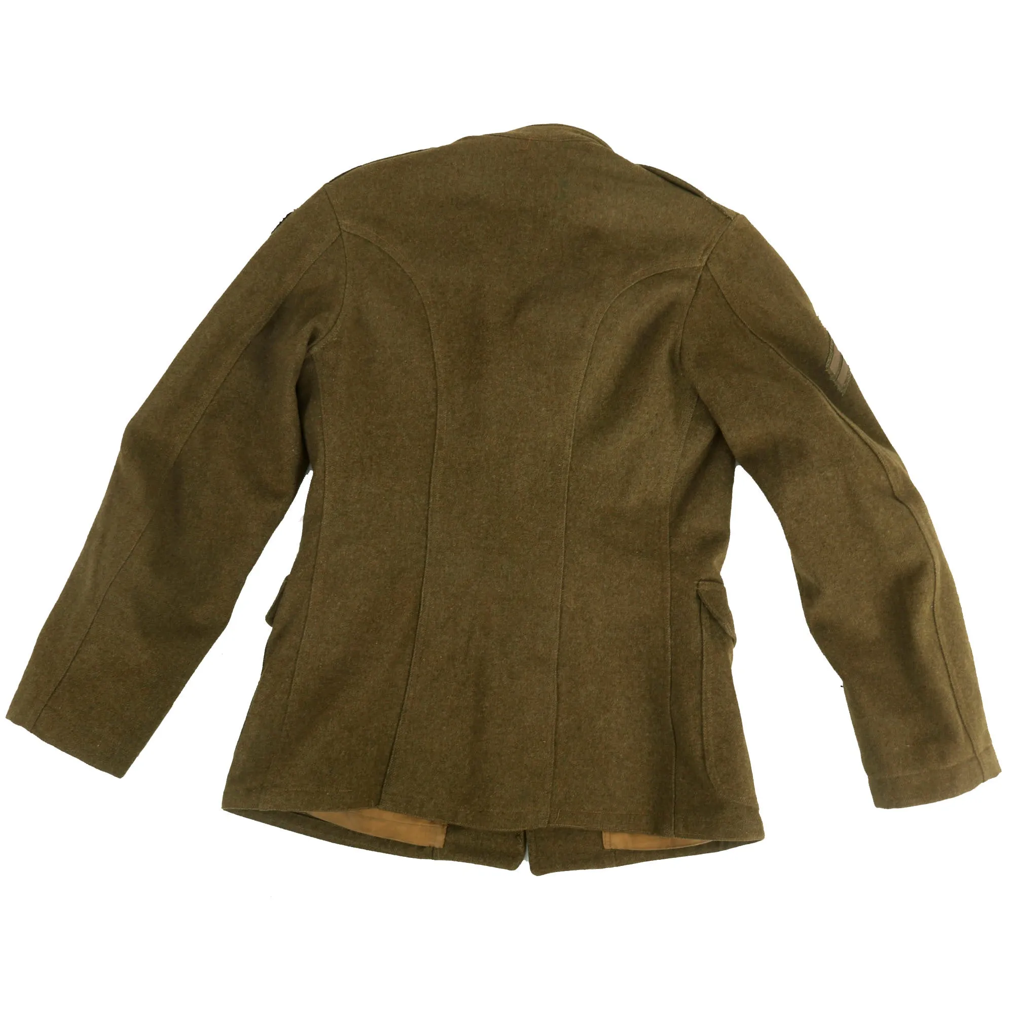 Original U.S. WWI 372nd Segregated Infantry Regiment, 93rd Infantry Division “Bloody Hand” Patched M1912 Winter Field Uniform Jacket for Sergeant Ira McLamb