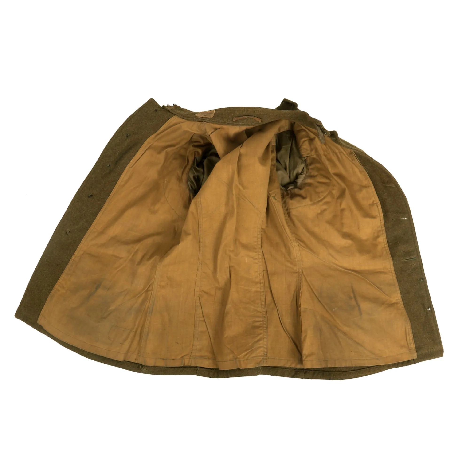 Original U.S. WWI 372nd Segregated Infantry Regiment, 93rd Infantry Division “Bloody Hand” Patched M1912 Winter Field Uniform Jacket for Sergeant Ira McLamb