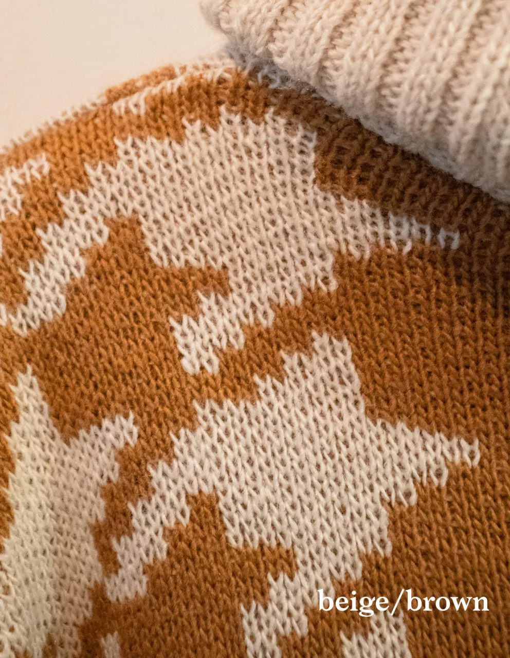 Oversized pied de poule sweater