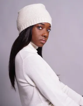 Pearl Knit Beanie in Sand