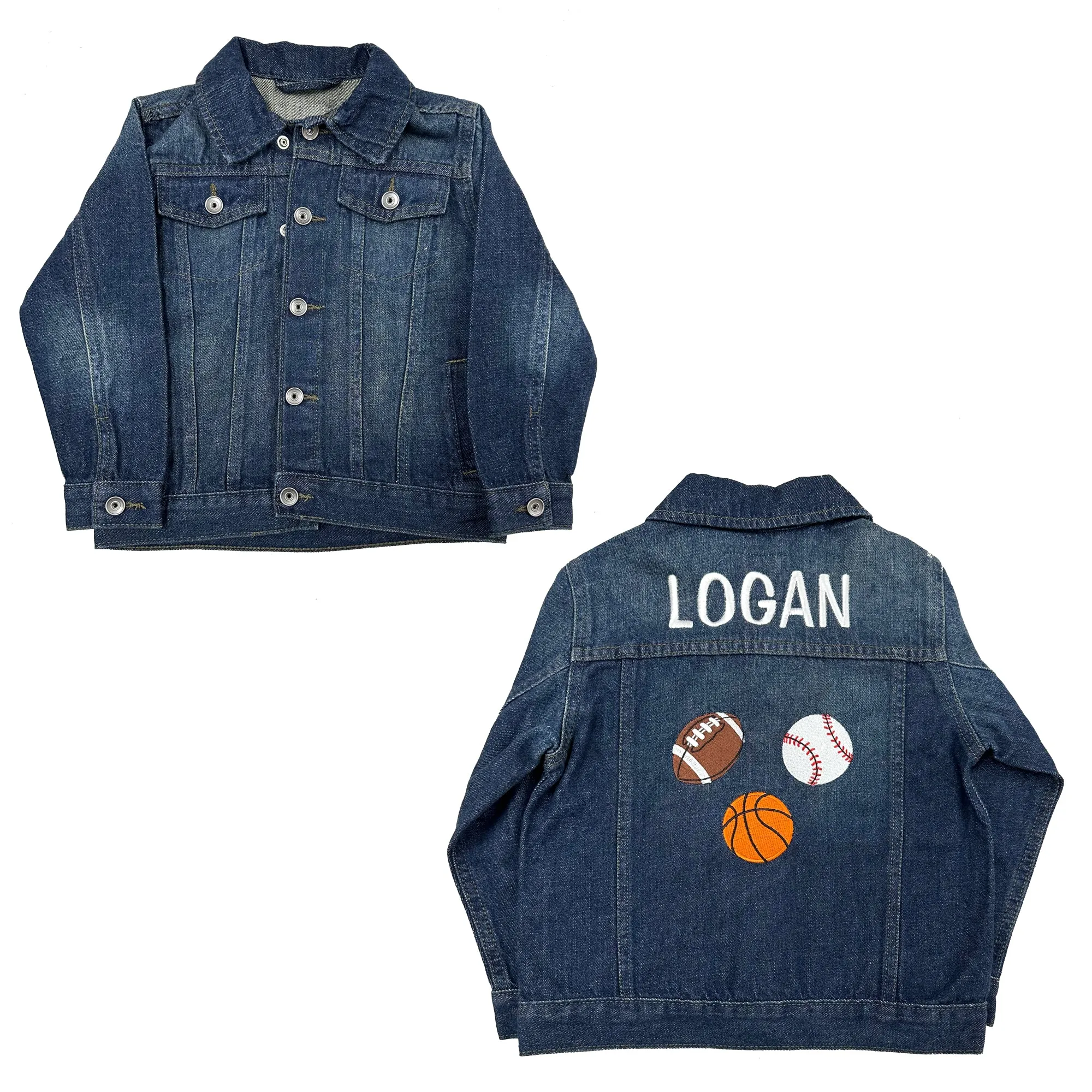 Personalized Choose Your Own Emoji Unisex Denim Jacket