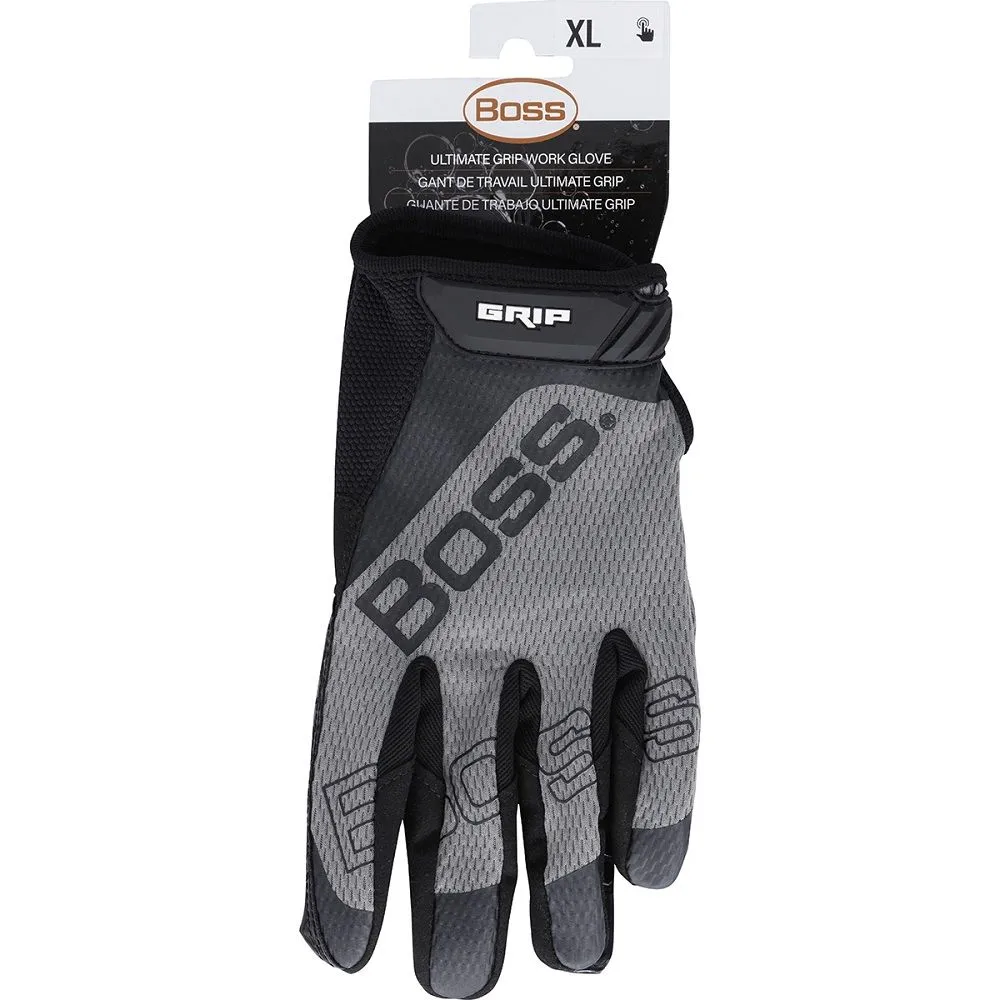 PIP Boss 120-MG1220T Synthetic Microfiber Palm with Silicone Grip and Mesh Fabric Back Glove, 1 Pair