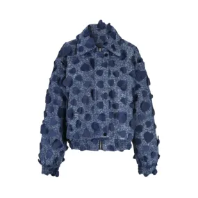 Pre Order:  Jacquard 3D Love Big Denim Jacket